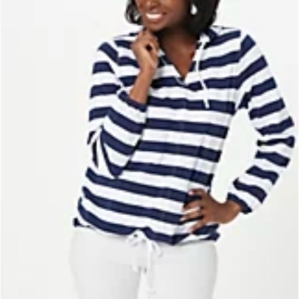 Belle Beach by Kim Gravel
French Terry Sweatshirt & Drawstr
Twilight Stripe 3X